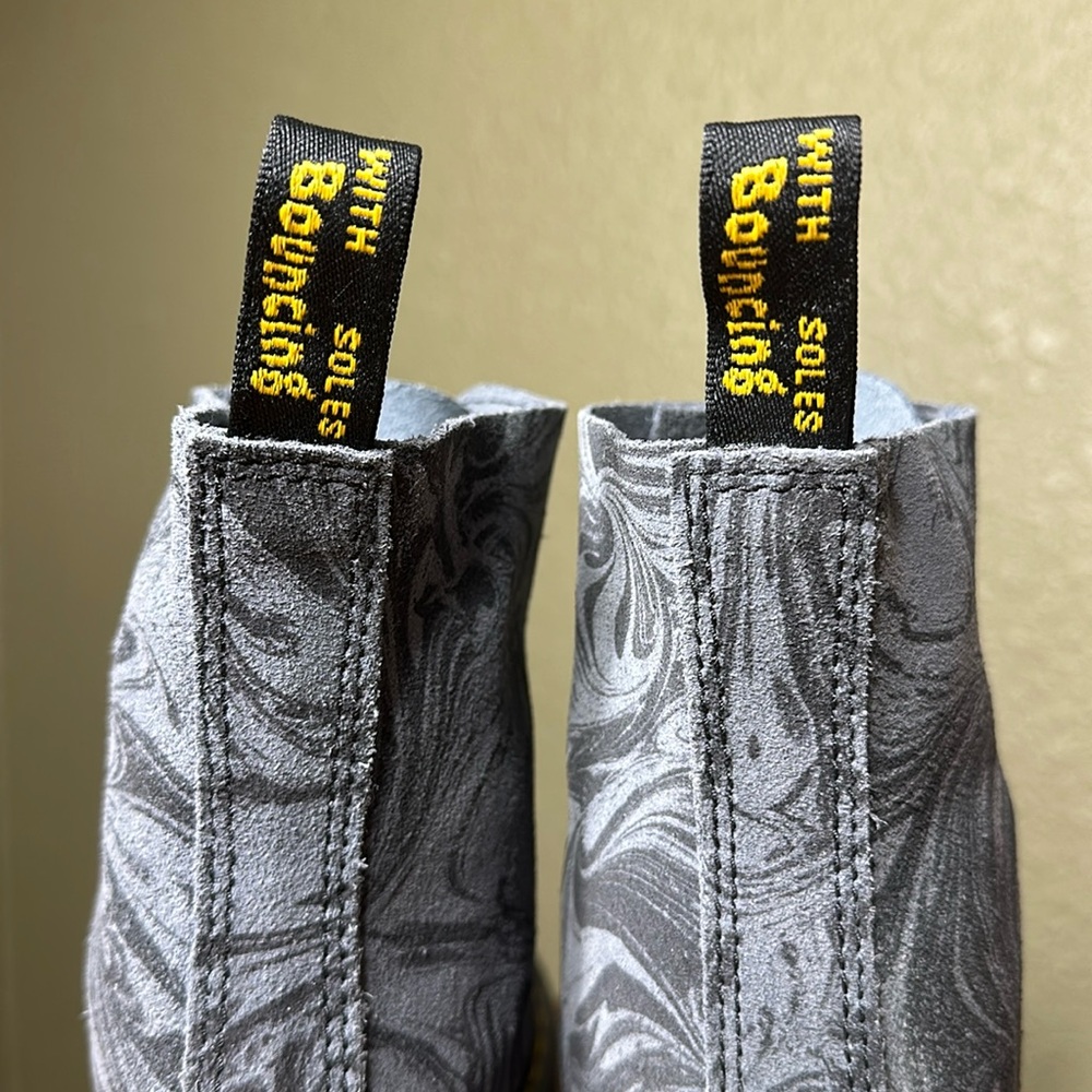 DR. MARTENS 1460 Pascal Marbled Suede Lace Up Boots - Picture 10 of 16